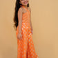 Mehfil Orange Stylish Jumpsuit For Girls