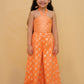 Mehfil Orange Stylish Jumpsuit For Girls
