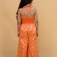 Mehfil Orange Stylish Jumpsuit For Girls