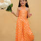 Mehfil Orange Stylish Jumpsuit For Girls