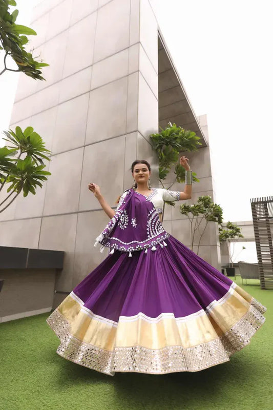 Raas | Purple and White Chaniyacholi