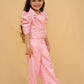 Bollywood Tadka Pink Stylish Jacket and Pant With Bustier Set For Girls