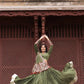 Raas | Mehndi Green Navratri Chaniyacholi