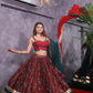 Raas | Red Corset Chaniyacholi
