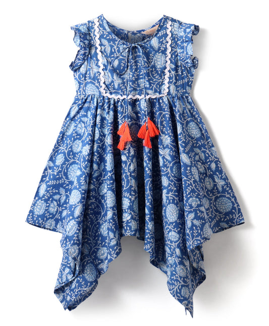 Girls Stylish Folklore Printed Dress
