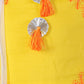 Marigold Magic Girls White Lehanga and Yellow Choli with Dupatta Ethnic Set