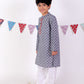 Jaipur Boys Grey Kurta And Pyjama Ethnic Set