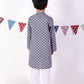 Jaipur Boys Grey Kurta And Pyjama Ethnic Set