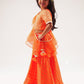 Mehfil Orange Ghagra Choli Dupatta Set For Girls