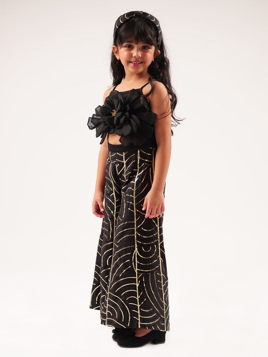 Bollywood Tadka Black Jumpsuit for Girls