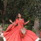 Raas | Orange Mirror Work Chaniyacholi