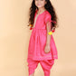 Girls Polka Printed Kurta With Dhoti Set