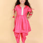 Girls Polka Printed Kurta With Dhoti Set