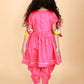 Girls Polka Printed Kurta With Dhoti Set