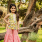 Girls Stylish Folklore Printed Kurta With Sharara Set