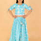 Girls Stylish Folklore Printed Ghaghara Choli Set