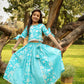 Girls Stylish Folklore Printed Ghaghara Choli Set