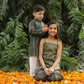 Girls Stylish Folklore Print Kurta With Sharara Set