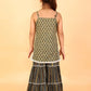 Girls Stylish Folklore Print Kurta With Sharara Set