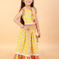Girls Stylish Folklore Print Ghaghara Choli Set