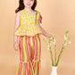 Girls Stylish Folklore Print Top With Sharara Set