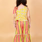 Girls Stylish Folklore Print Top With Sharara Set