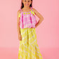 Girls Fusion Tie & Dye Flared Palazzo With Tiered Top