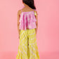 Girls Fusion Tie & Dye Flared Palazzo With Tiered Top