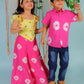 Girls Fusion Tie & Dye Flared Palazzo with Top