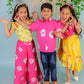 Girls Fusion Tie & Dye Flared Palazzo with Top
