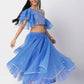 Bollywood Tadka Blue Ghagra Choli Set For Girls