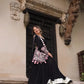 Raas | Black With Pink Thread Mirror work Chaniyacholi