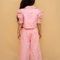 Bollywood Tadka Pink Stylish Jacket and Pant With Bustier Set For Girls