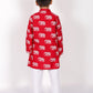 Trunk Tales Boys Red Kurta with Pant Set
