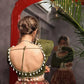 Green & Red Chaniyacholi with Shell Border
