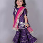 Zarqa Girls Purple Kurta With Sharara Set