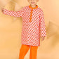 Boys stylish Folklore print cotton kurta with pyjama set