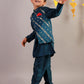 Boys Jamavar Printed Kurt Pyjama With Jacket Set