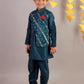 Boys Jamavar Printed Kurt Pyjama With Jacket Set
