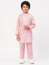 Bollywood Tadka Pink Kurta Pant Set For Boys