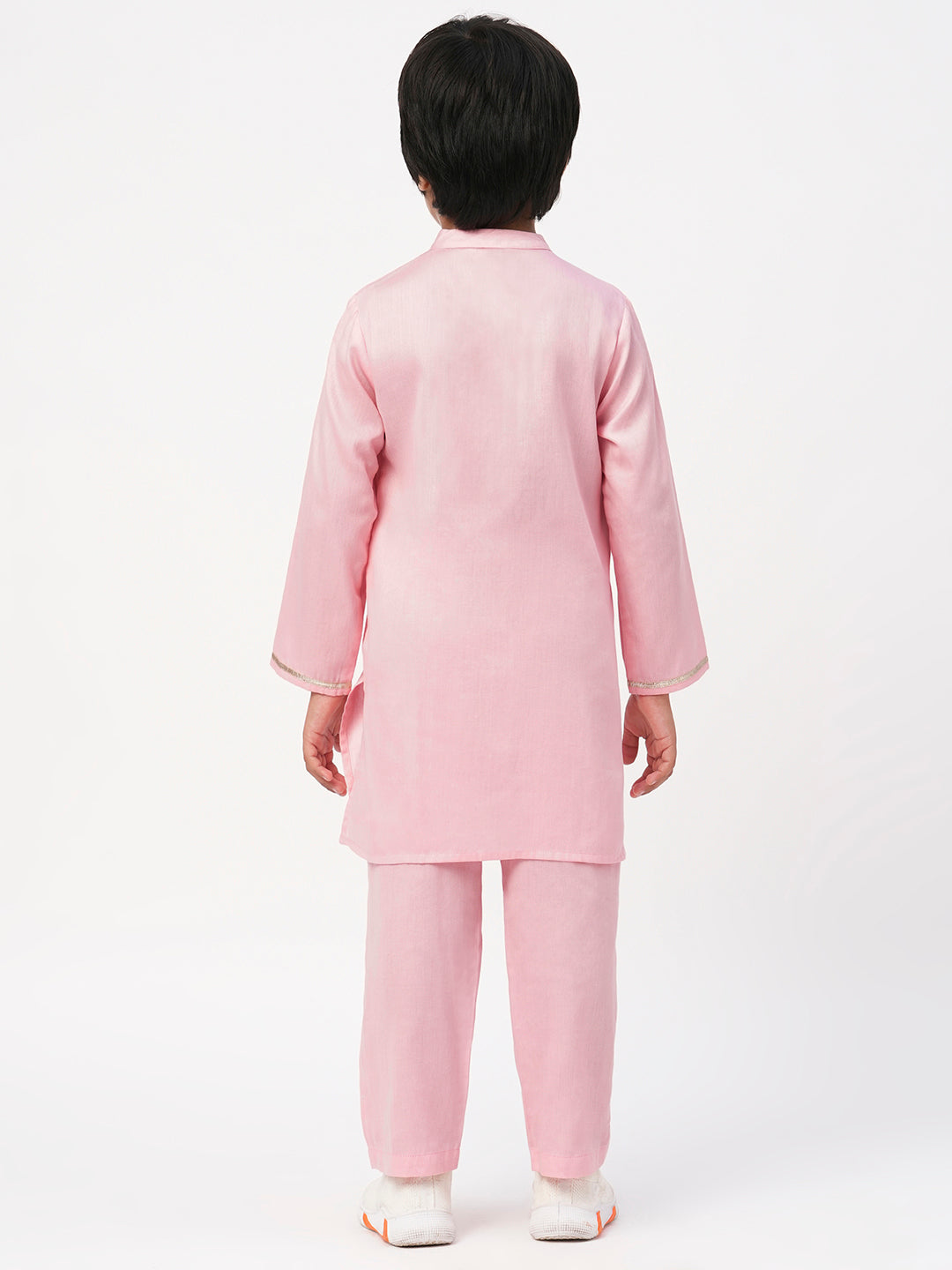 Bollywood Tadka Pink Kurta Pant Set For Boys