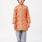 Raangoli Boys Orange Kurta With Pyjama Set