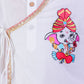 Marigold Magic White Boys Cotton Kurta And Orange Dhoti Ethnic Set