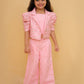 Bollywood Tadka Pink Stylish Jacket and Pant With Bustier Set For Girls