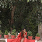 Raas | Orange Mirror Work Chaniyacholi