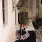 Raas | Black With Pink Thread Mirror work Chaniyacholi