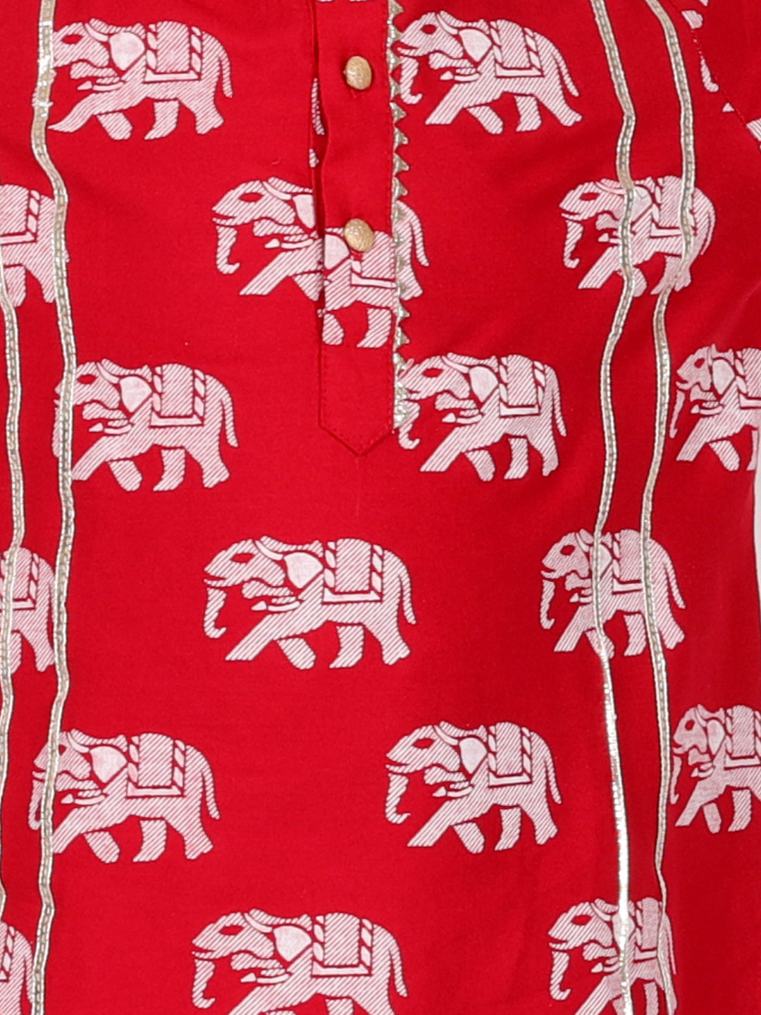 Trunk Tales Boys Red Kurta with Pant Set