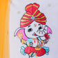 Marigold Magic Girls Orange Lehanga And White Choli With Dupatta Ethnic Set