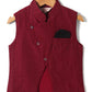 Boys Printed Cotton Kurta Pyjama Jacket Set