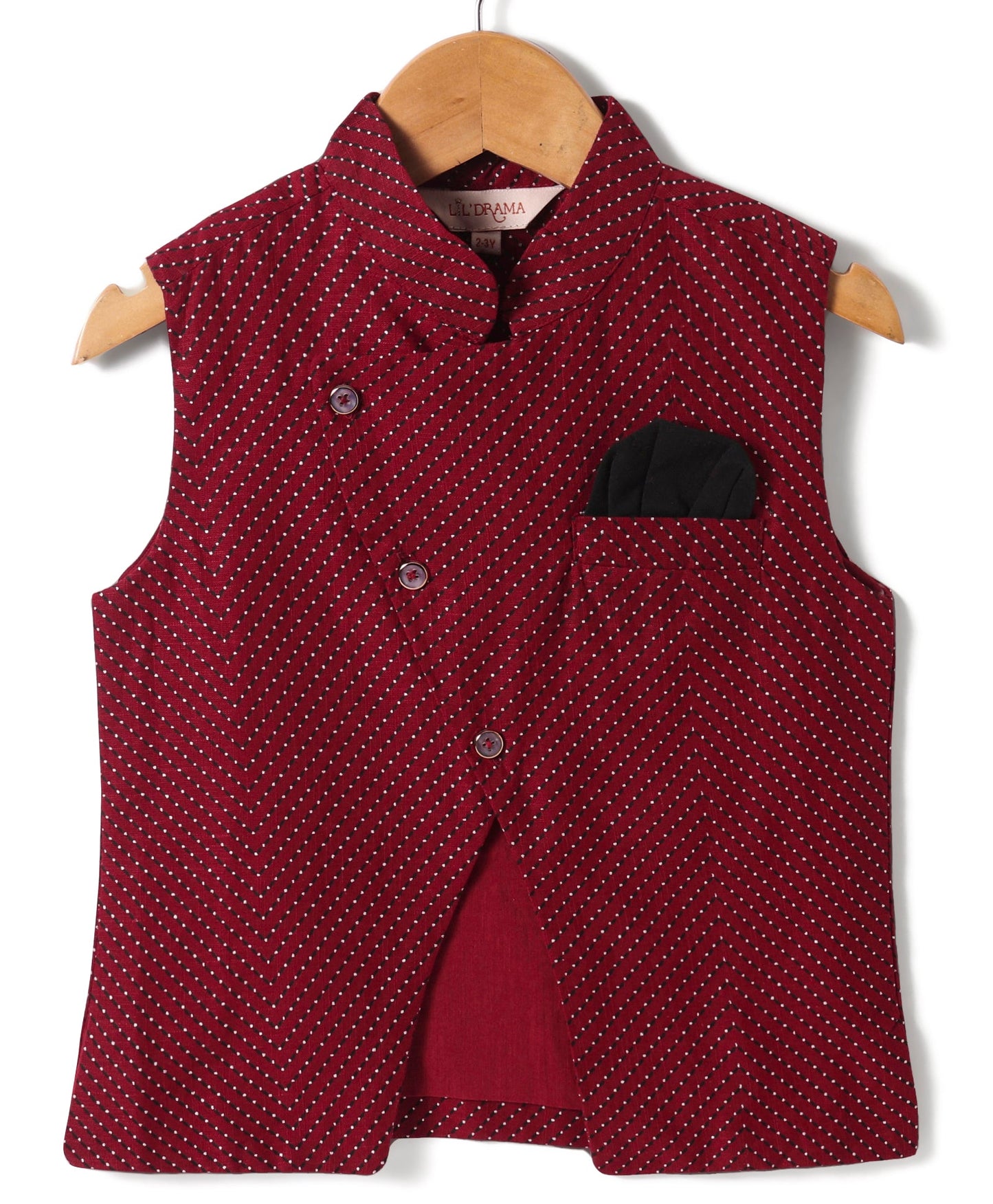 Boys Printed Cotton Kurta Pyjama Jacket Set